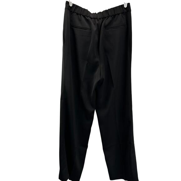 NWOT Quince Stretch Crepe Pleated Wide Leg Pants Black 14 - Picture 3 of 14